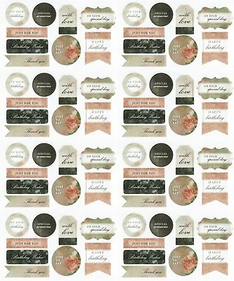 Craftwork Cards Die Cut - Sentiment Toppers 9 Per Sheets 8 Sheets In Total New • £2.25