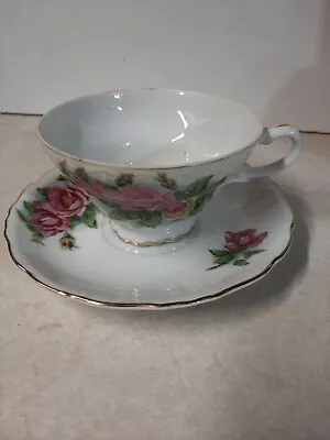 VTG. UCAGCO China Pink Rose Tea Cup & Saucer Japan • $11.96