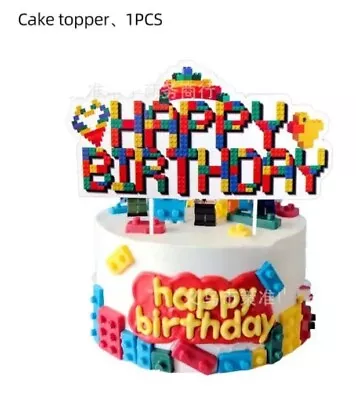 1pcs Building Blocks Cake Topper Bricks Cupcake Toppers Cake Topper • $7.95