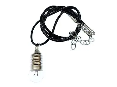 Lightbulb Necklace Miniblings Lamp Bulb Upcycling Engineering Mini Leather • $29.13