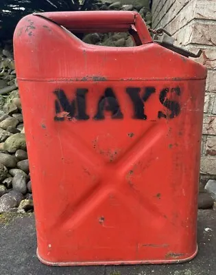 Vintage US Military Jerry Can Metal Red USMC 20-5-74 • $39.85