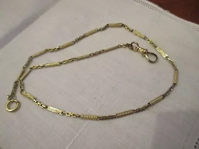 Antique Simmons  Gold Filled Pocket Watch Chain Link W Design  15  • $32