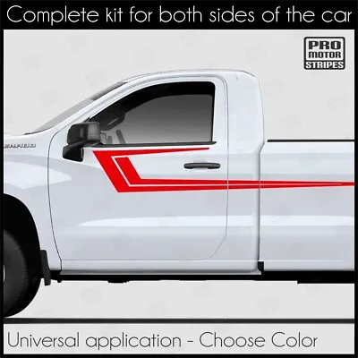 Side Body Accent Stripes Decals For Chevrolet Silverado Colorado S10 WT LT EV • $47.60