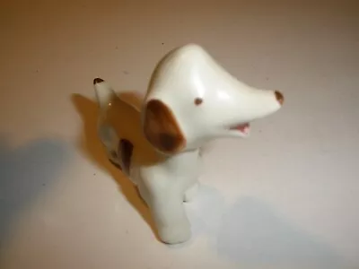 Vintage Dog Figurine Brown White Moving Head Nod Bobble (7) • $15.99