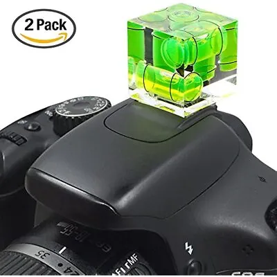 2Pcs Triple 3 Axis Hot Shoe Bubble Spirit Level For Canon Nikon Pentax Cameras • $12.59