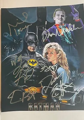 BATMAN 8x10 Photo Cast Signed By Michael Keaton Kim Basinger Jack Nicholson • $499.99
