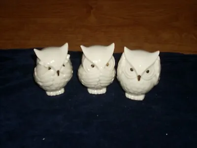 $39.99 • Buy Lenox Set Of 3 Wise Owl Figurines See, Hear, Speak No Evil
