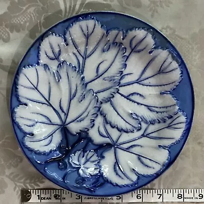 Victorian Cabbage Leaf Plate 8.65” Impressed Staffordshire Knot Mark Pearl Ware • £20