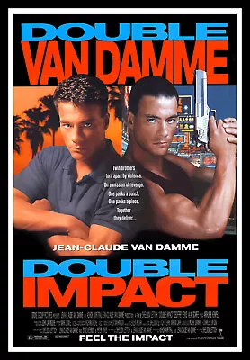 Double Impact Movie Poster Print & Unframed Canvas Prints • $23.95