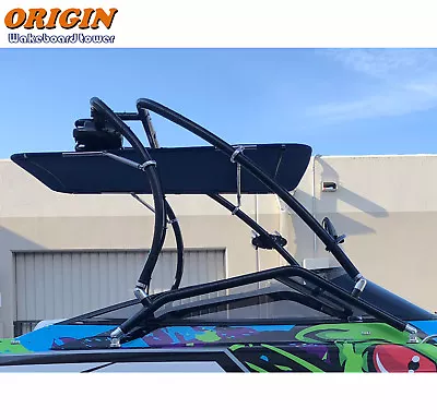 Pkg Of Origin Catapult Boat Wakeboard Tower Black  Plus Pro Tower Bimini Top • $1499