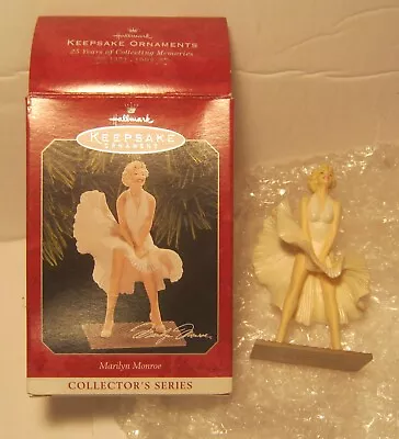 1998 Hallmark MARILYN MONROE Ornament In Box!! Dress Blowing!!! • $8