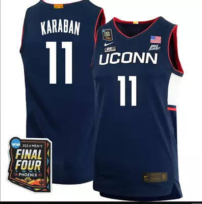 Alex Karaban #11 Uconn Huskies MEN Stitched Jersey Navy • $50.99