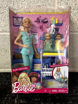 Mattel DVG10 Barbie Baby Doctor Playset NEW DAMAGED BOX • $14.99