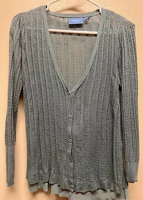 Simply Vera VERA WANG V-Neck Cardigan  Long Sleeve Handkerchief Sweater XS • $8.99