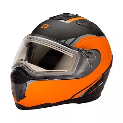 Polaris Modular 2.0 Snowmobile Helmet Anti Fog ProClip DOT FMVSS 218 Orange XL • $199.99