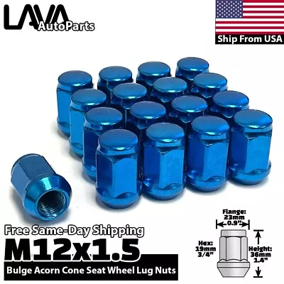 20x Blue 12x1.5 Conical Wheel Lug Nut Fit Volvo C30 C70 S40 S90 V40 V50 V90 • $20.99