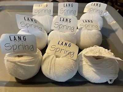 $25 • Buy Lang Yarn Palladio Seta 9 Balls Color Ivory Silk Viscose Blend