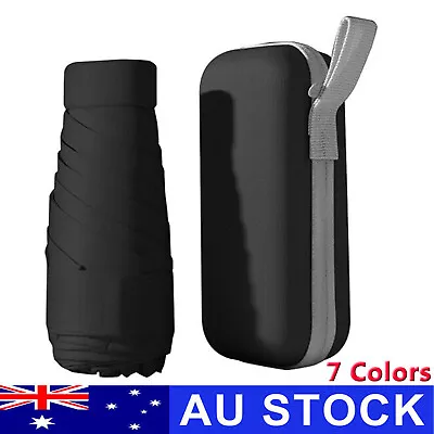 $21.99 • Buy Mini Pocket Umbrella Anti-UV Sun & Rain 6 Folding Ultra Light Umbrella Outdoor