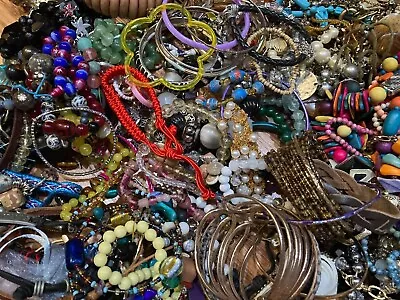 2+ Pounds Of Mixed Bulk Costume Jewelry Lot - Fashion Modern Vintage • $25