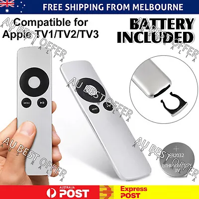 $5.92 • Buy Remote Control For Apple TV1 TV2 TV3 Universal Replacement Battery Included AU