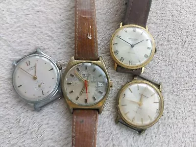 Mens Job Lot Vintage Watches X 4. Spares/repairs. Waltham Josmar Le Cheminant. • £3.60