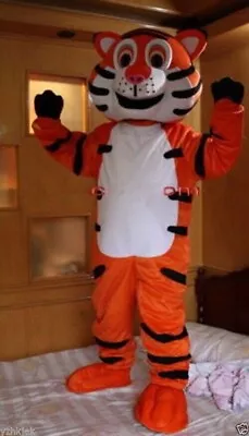 New Professional Happy Tiger Mascot Costume Unisex Adult Size Fancy Dress 2023 • $140.99