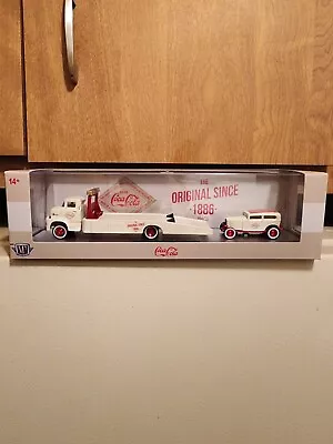 M2 Machines Haulers Coca-Cola 1956 Ford COE & 1932 Ford Tudor Sedan CHASE TW29 • $59.99