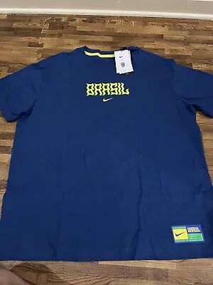 $23 • Buy Nike T-Shirt Women's Loose Fit Brazil Brasil Soccer Large L World Cup