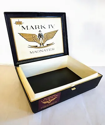 Black Mark IV Eagle Cigar Box 20¢ Plastic Storage Case 10x7.5x3 Inch Vintage  • $13.20