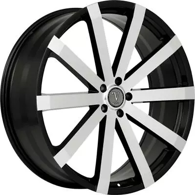 24 Inch 24x8.5 VELOCITY VW12 BLACK MACHINED Wheels Rims 5x4.5 5x114.3 +30 • $1409.62
