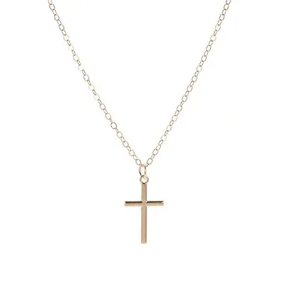 £3.59 • Buy Silver Gold Metal Cross Pendant Charm Ladies Girls Women Chain Fashion Necklace