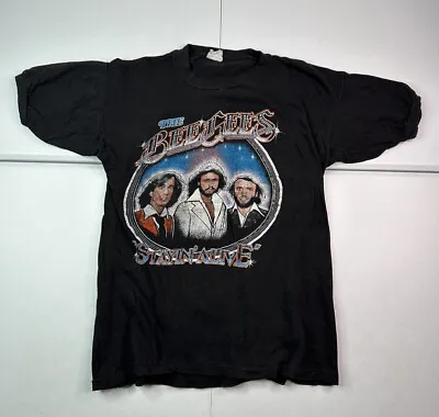 Vtg 1979 Beegees Bee Gees 70s Concert Tour Shirt Single Stitch Faded L RARE! • $341.74