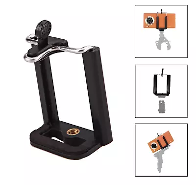 Universal Smartphone Holder Tripod Mount Cell Phone Adapter Iphone Camera UK • £4.98