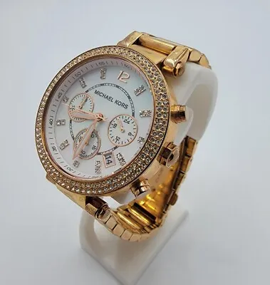 Ladies Michael Kors  Madison  MK-5491 Mother Of Pearl Chronograph Quartz Watch • $39.99