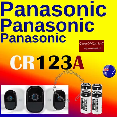 4 X Panasonic CR123A Lithium Battery For Netgear Arlo Security Camera CR123 • $18.97