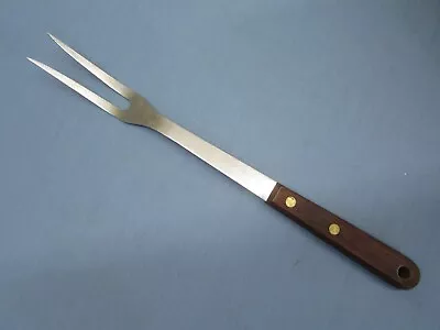 Vintage Robinson Knife Co USA Stainless Meat Carving Fork Wood Handle • $9.99