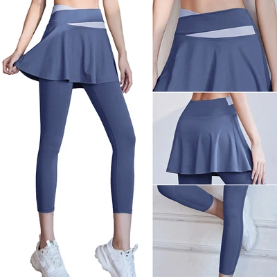 £8.92 • Buy Womens Golf Sport Pants With Attached Skirt Crisscross Waistband Tennis Skirts