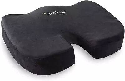 Comfysure Memory Foam Car Seat Cushion Lower Back Support Pillow - Black • $19.90