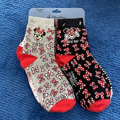 Disney Parks Minnie Mouse  Socks  Day Of The Week Socks 7 Pair  YOUTH LG New • $16.99