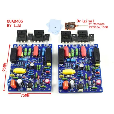 1 Pair QUAD405 Dual Channels Audio Power Amplifier Board 100W +/- 50V Assembled  • $37.59