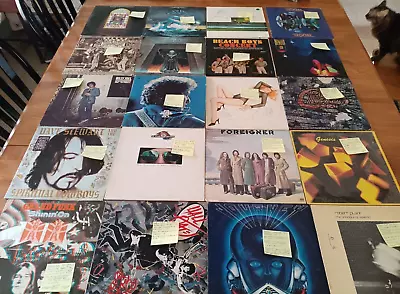 Large Lot Of 20 Vinyl LPs 70's-80's ROCK POP JOURNEY FOREIGNER CARS GENESIS • $9.99