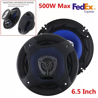 1 Pair 6.5 Inch 500W Car HiFi Coaxial Speaker Vehicle Door Audio Music Speakers • $54.89