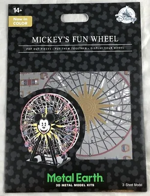 Disney Parks Mickey's Fun Wheel In Color Metal Earth 3D Model Kits - NEW • $21.99