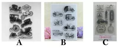 Vintage Classic Car Stamps Father's Day Men Birthday Christmas Clear Stamps • £5.50