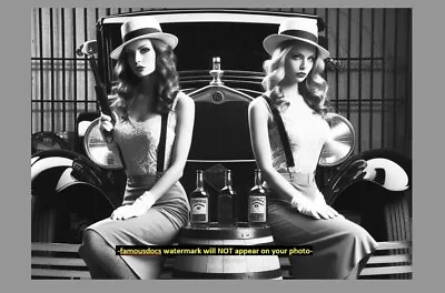 Sexy Prohibition Bootlegger PHOTO Gangster Girls Art Print Speakeasy Decor 5x7 • $5.88