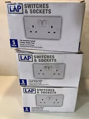 LAP 13A 2 Gang Switched Sockets • £0.99