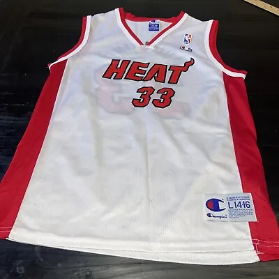 Vintage 2000s Champion Youth  Alonzo Mourning Miami Heat #33 Jersey Large • $26