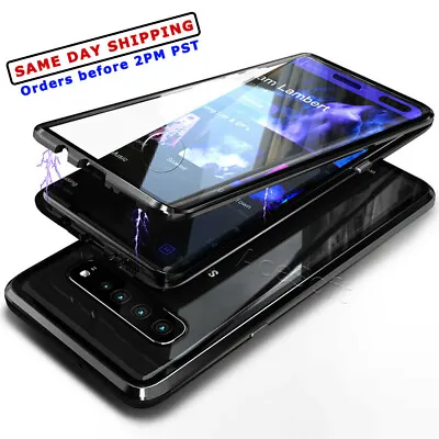 Magnetic Adsorption Tempered Glass Case For Samsung Galaxy S10 SM-G973U T-Mobile • $20.72