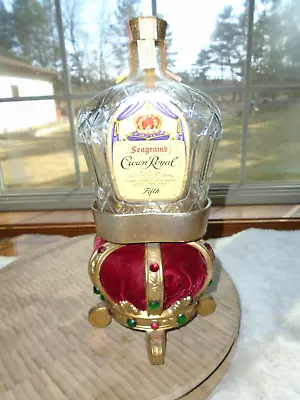 Vintage Crown Royal Bottle Holder Display Stand With Vintage Bottle 1965 • $85