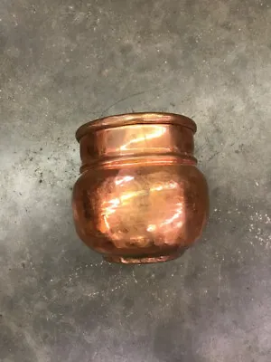 Vintage Copper Planter Pot Container Was Used As Planter 5 1/2  X 5 1/2  • $18